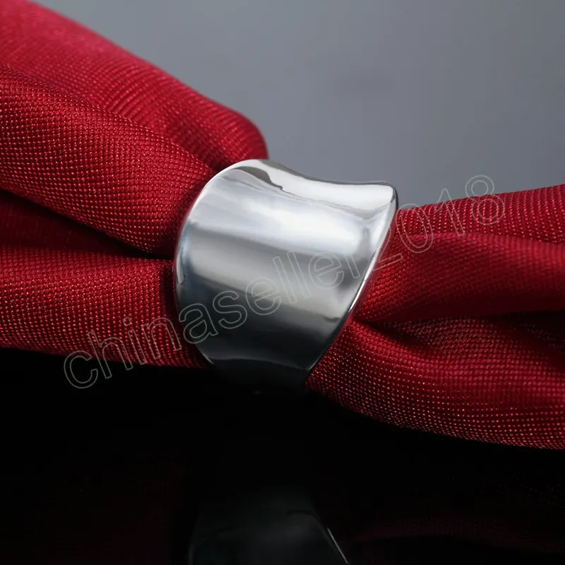 Classic Charms 925 Sterling Srebrne szerokie pierścionki dla mężczyzn Kobiety Rozmiar 6 7 8 9 10 Modna impreza Fine Jewelry Prezenty świąteczne