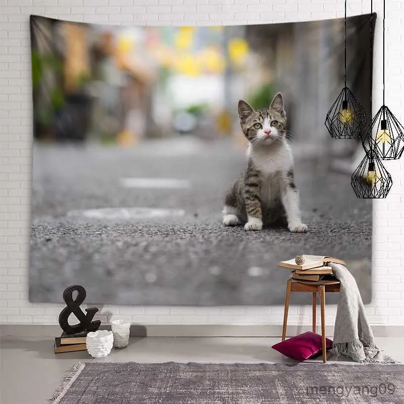 Wall tapestry cat hotsell