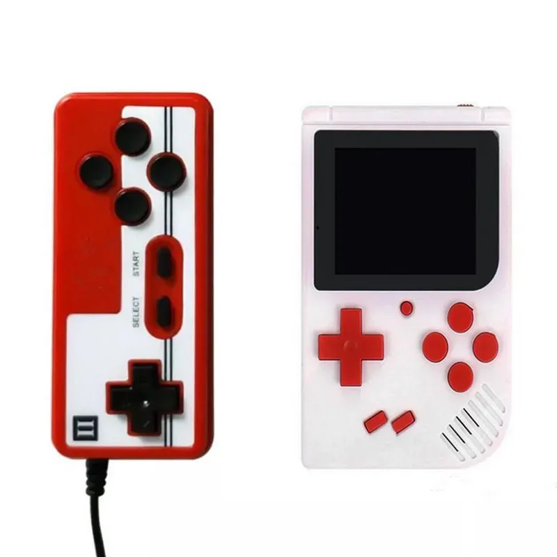 Mini doppio portatile giocatori portatili console video retrò può archiviare 400 giochi da 8 bit colorati LCD per mare