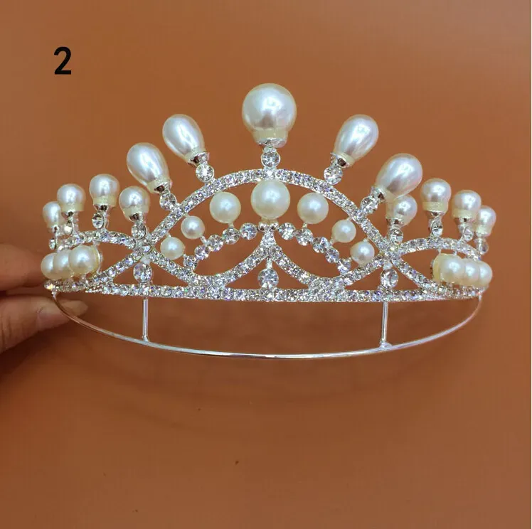 New Arrival Luxury Different Types Wedding Tiaras Diamond Cryatal Empire Crown Bridal Headband For Bride Hair Jewelry Party Accessories