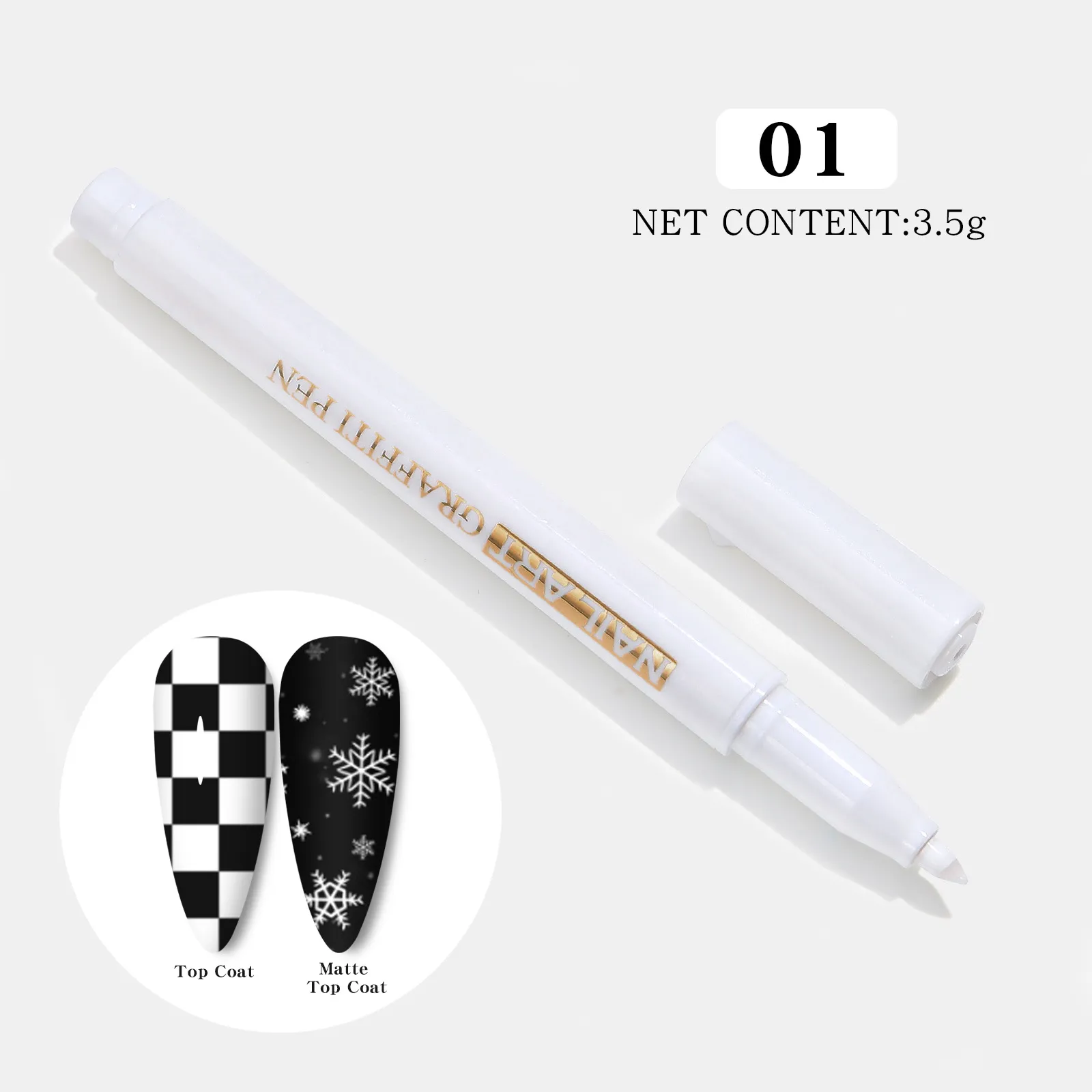 Nagelkunst-Pinsel Set – 8 Stück, Mit Glitzer-Griff, Für Punktierung, Malerei & DIY-Design