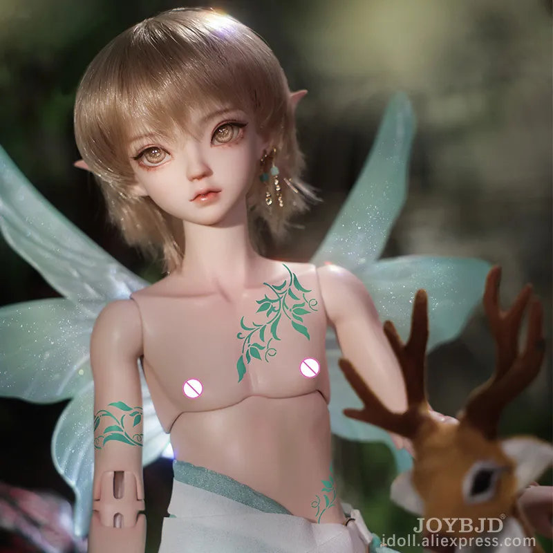 人形Joybjd Fantasy Angel Keith 14 bjd Doll Glen Body Daphne of Transparent Wing and Blue Pounser Skirt Graecism Style Resin 230815