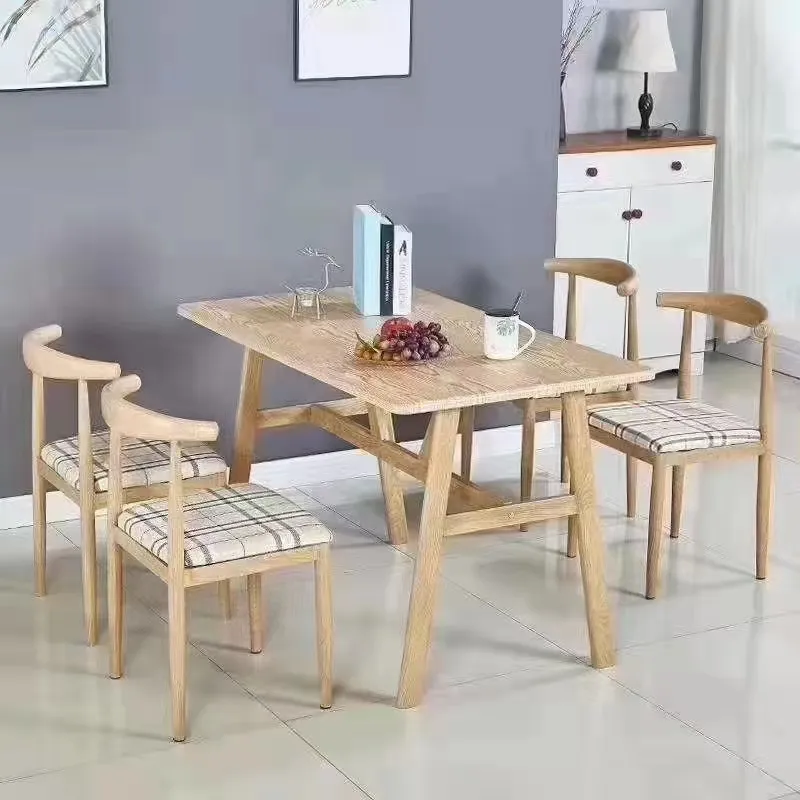 Minimalist Commercial Dining Table And Chairs Set Out Modern Design