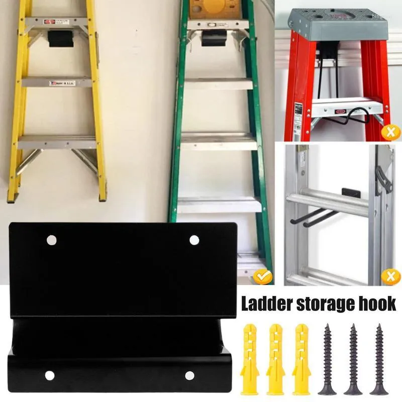 Hooks Ladder Garage Storage Organizer: High Quality, Heavy Duty Wall Mount  Design For Lawn Folding Chairs Patio Furniture
