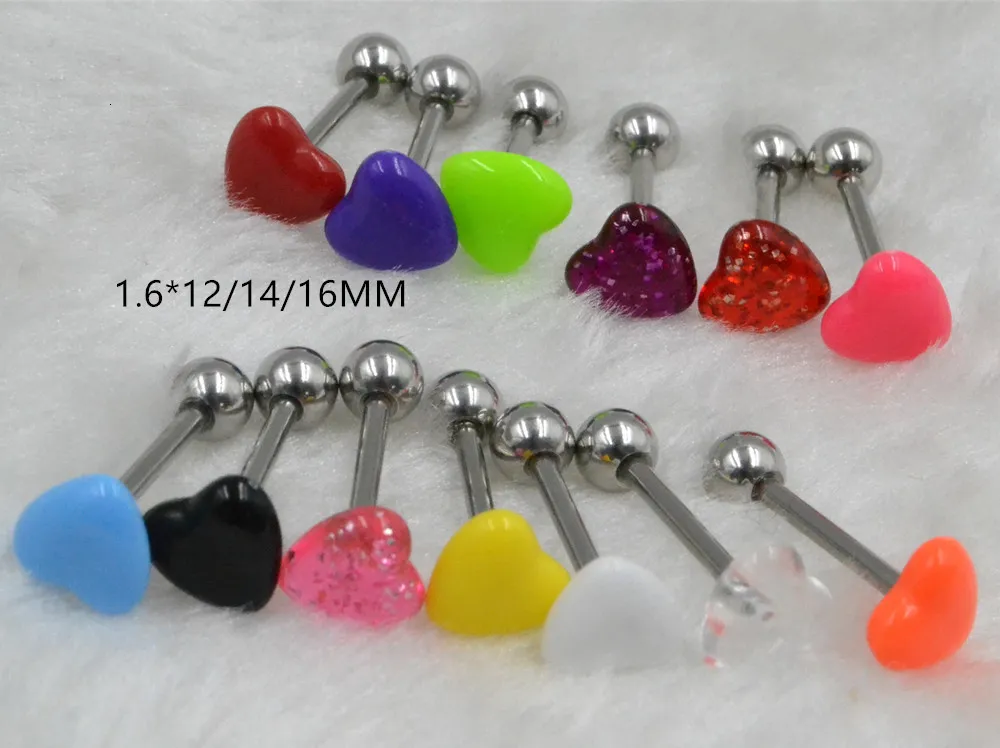 Labret Lip Piercing Jewelry 100pcs Body Lingua Nipple Shield Bightes Banells Drivery Bar 14g Canceli Candy Balls 230814