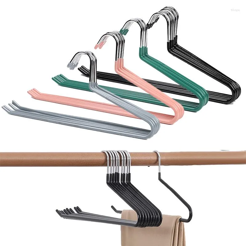 Hangers 1 pc's zware open opening metalen broekje jeans broek slack rack niet -slip rubberen ruimte spaarkleding