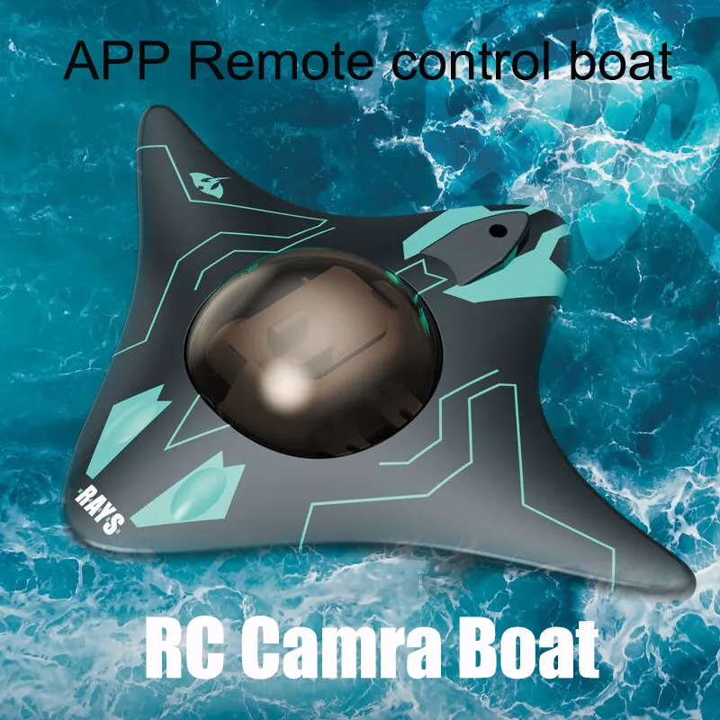 ElectricRC Animals Mini WiFi RC Boat Seis Links Transmissão em tempo real Navio de câmera subaquática Po Video Videual Remote Control Remoto Shipboat Toys Kids 230814