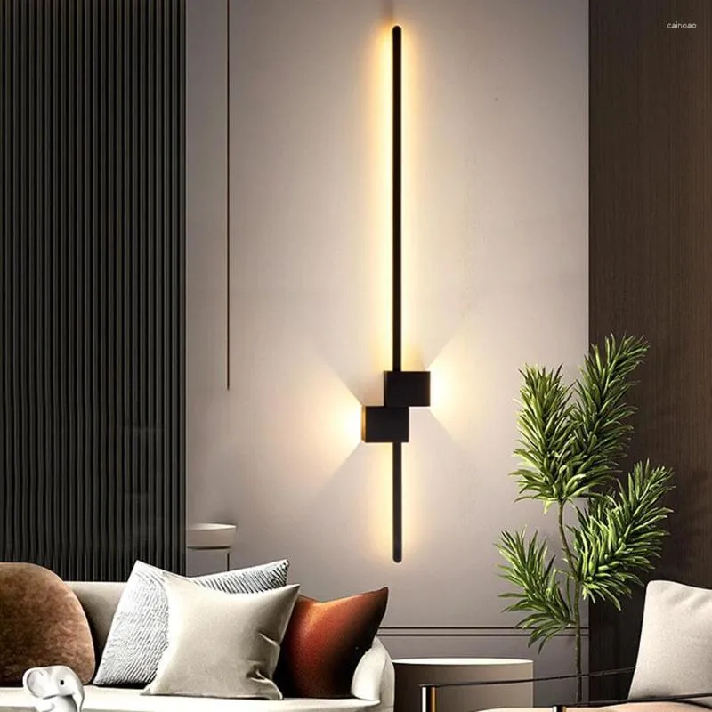 Lâmpada de parede moderna simples Long Led Up Down Strip Light Home Decor para quarto de cabeceira da sala de estar SCONCE