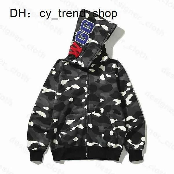 Bape Mens Hoodies Designer Hoodie Shark Luminous Women Sweatshirts Letters Camo Hoody Oversized Cotton Zip Sweaters Hoodys Embroidered Cardigan 1si4 41 bapes