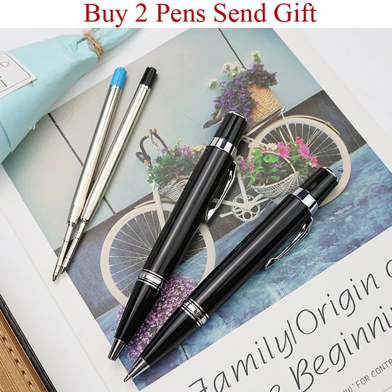 Bollpoint Pences Fashion Design Small Size Business Men Pocket Ballpoint Pen Selling Brand Signature Writing Pen Köp 2 Skicka gåva 230814