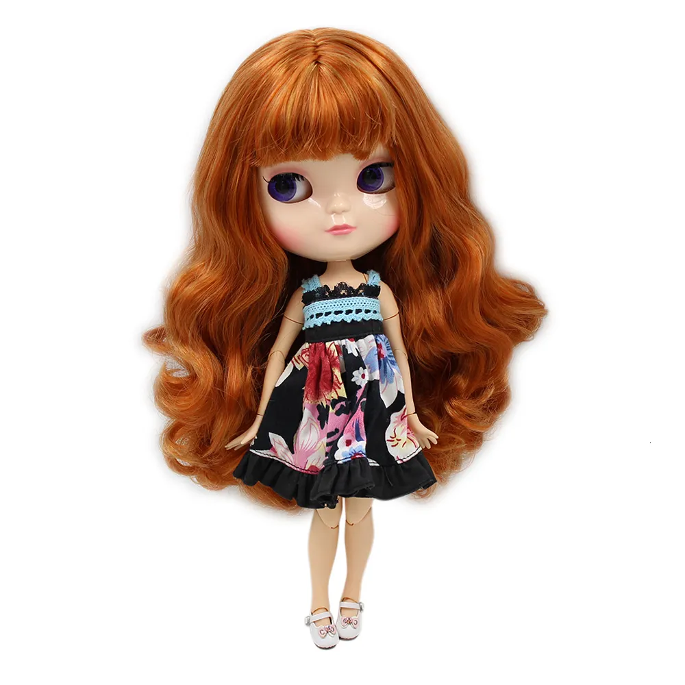 Dolls ICY 16 nude doll small chest Joint body natural skin brown mix gloden hair with makeup DIY girl gift No764A1207 30CM F D 230814