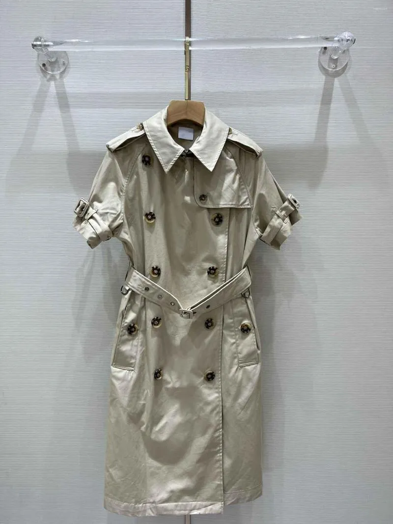 Women's Trench Coats Spring And Summer Double Breasted Coat Design Sense Full Of Three-dimensional Tailoring Version