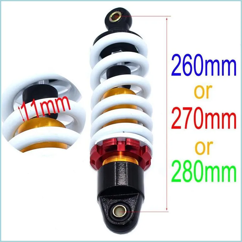 ATV -onderdelen 260 mm 270 mm 280 mm 10 Absorber achter suspensie voor motorfiets vuil pocket fiets quad drop levering mobiles motorfietsen scooter dhkkkn