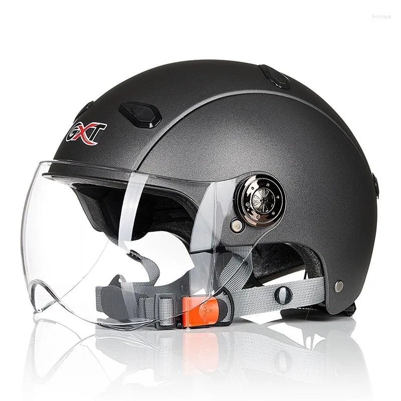 Capacetes de motocicleta gxt meio capacete autociclo de forma aberta face lastren crash brash off-road ponto elétrico moto raminamento de segurança capacete de segurança