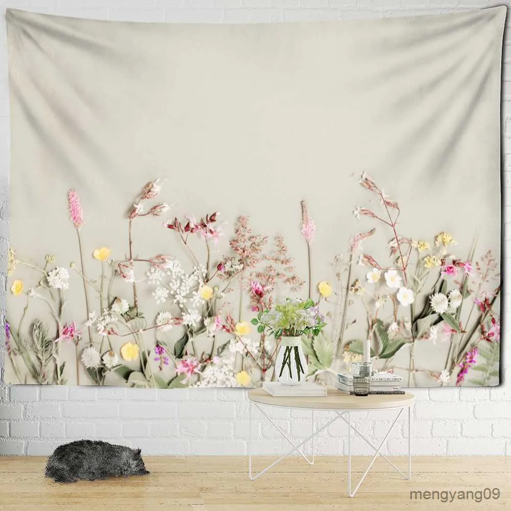 Hippie Plant Flower Floral Tapestry Wall Hanging Wall Hanging Simple And Natural Art For Bedroom Home Decor R230815 From Mengyang09 40.11 DHgate.Com