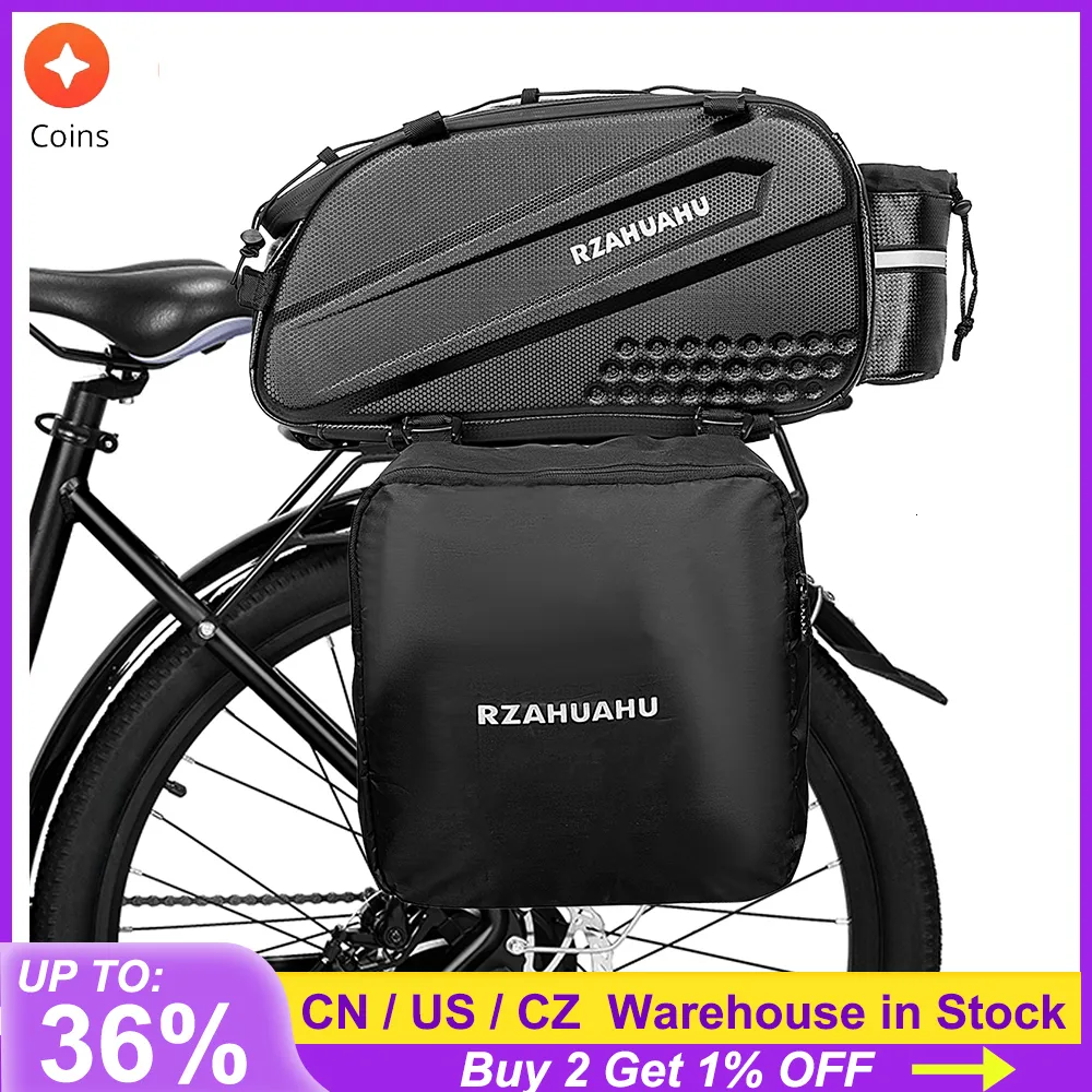 Panniers Bags Lixada 3-in-1 Bike Rack Bag Trunk Bag Waterproof Bicycle Rear Seat Bag with 2 Side Hanging Bags Cycling Cargo Luggage Bag 230814