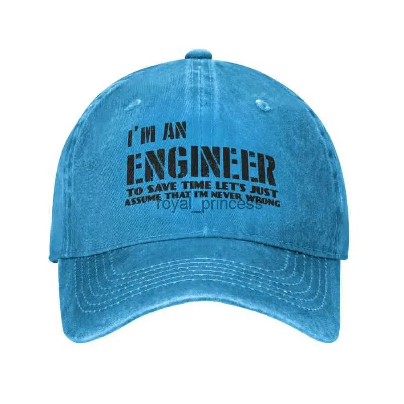 CALL CAPS Fashion Cotton أنا مهندس ولم أرتكب أخطاء أبدًا للنساء في قبعات البيسبول. التنفس والمثير للاهتمام Z230815