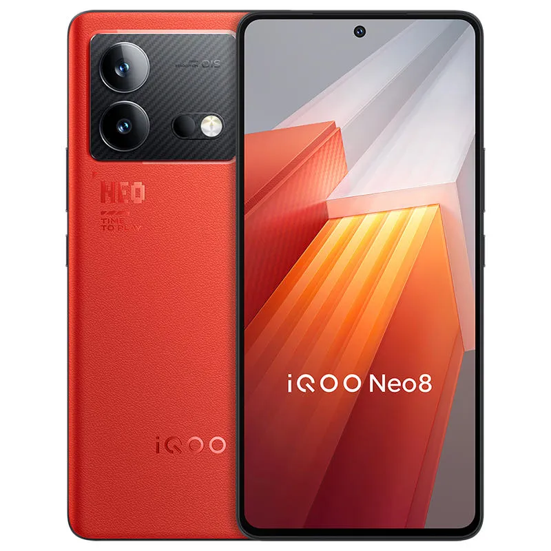 Original Vivo IQOO NEO8 5G Mobiltelefon Smart 16 GB RAM 256 GB ROM Snapdragon 8+ Gen1 50MP NFC 5000mAh Android 6.78 "144Hz 1,5k Fullskärm Fingeravtryck ID FACE CACE -mobiltelefon