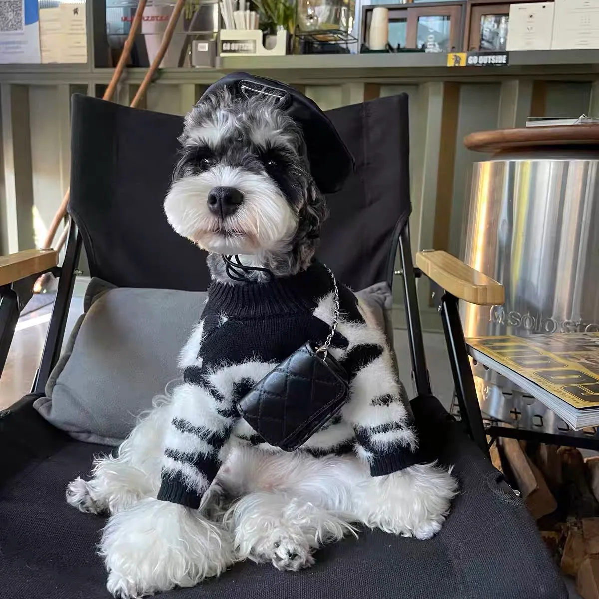 Dog Apparel Zebra Stripes Sweater Dogs Clothing Pet Thicken Dog