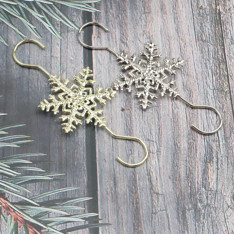 Forniture di Natale creative Accessori per le vacanze di Natale Ornamenti Christmas Snowflake Hooks 68mms hooks