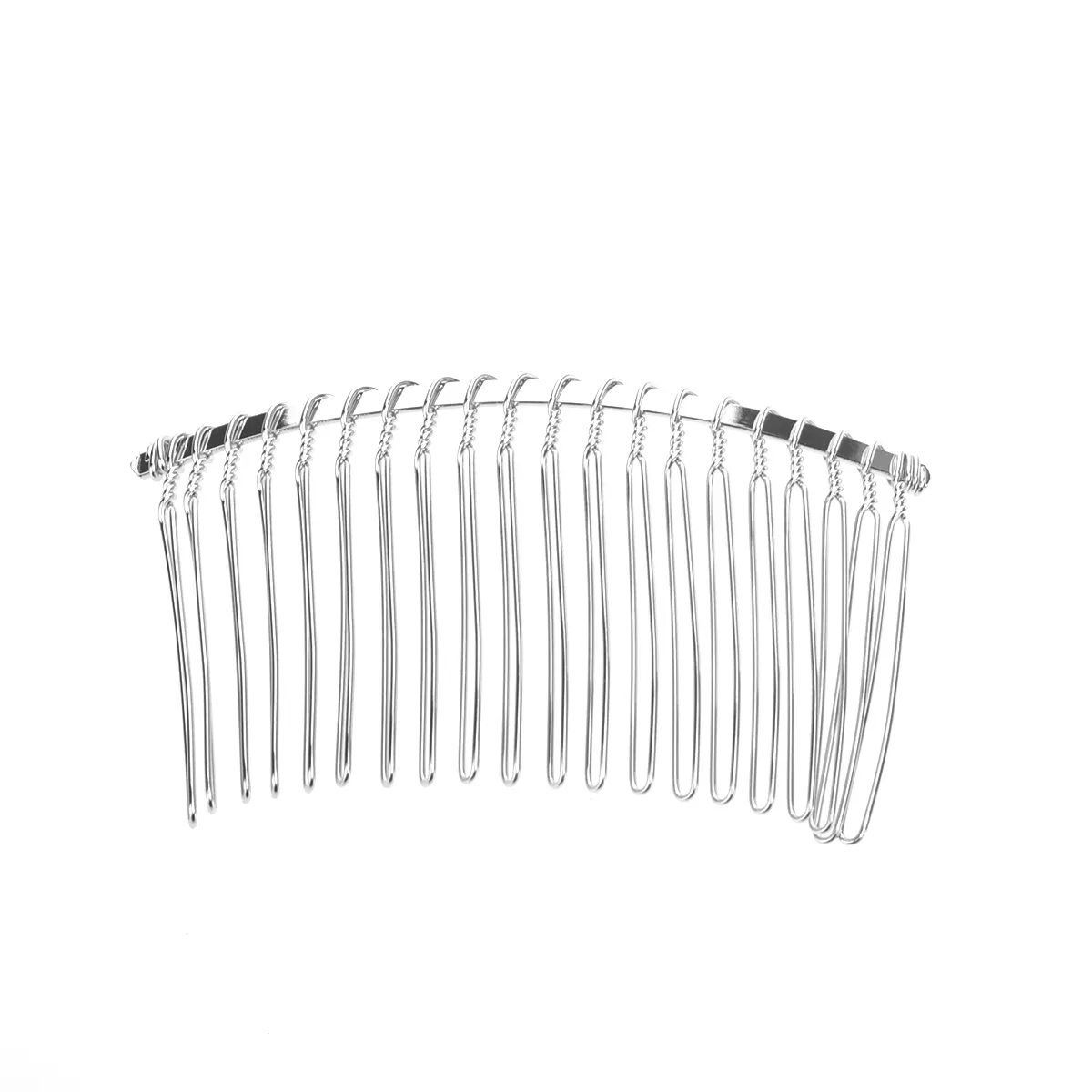 DIY headwear accessories 20 tooth twisted Headpieces comb environmental protection electroplating iron wire fork insert comb hairpin ornament pearl