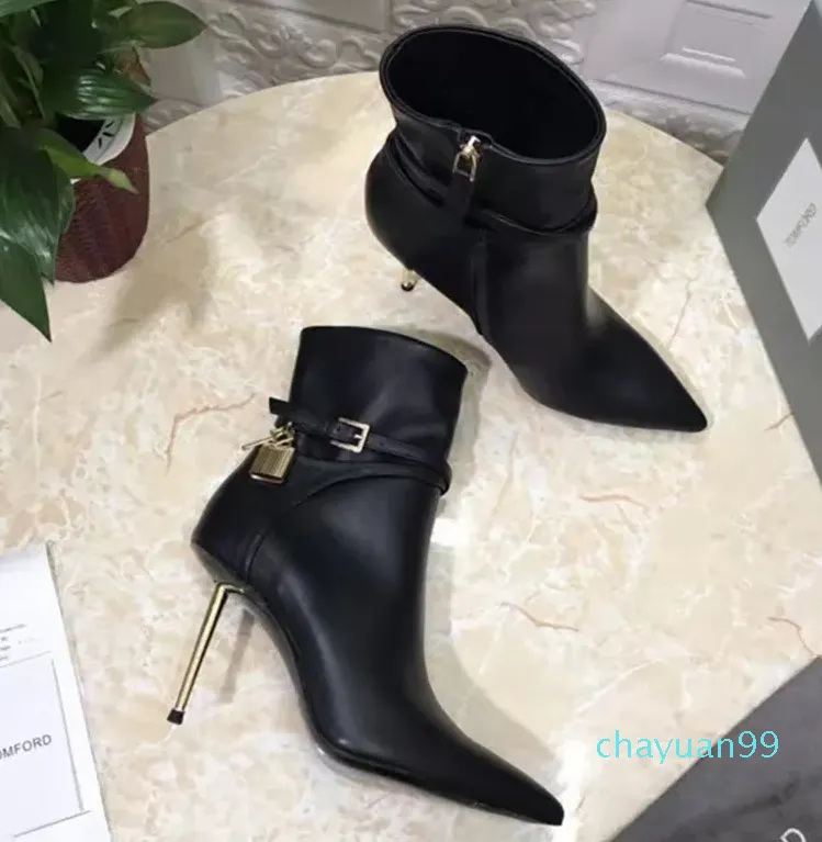 Metal heel ankle boots cheap