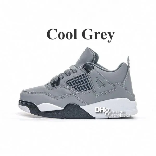 Kids 4s shoes Cool Grey White Cement Tour Yellow Motorsports University Blue Fire Red Royalty Black Cats Cement sneakers for sale on RetroKicks