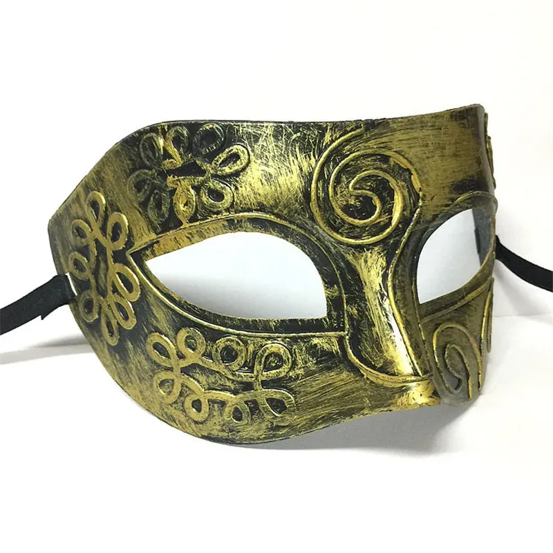 Gold and Silver Retro Venetian Masks Roman Gladiator Halloween Party Mask Man Woman Children Mardi Gras Masquerade Mask