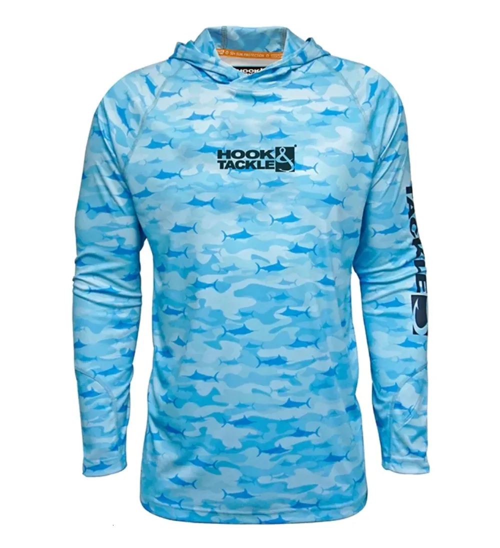 Outdoor T Shirts HOOK TACKLE Cool Hoodie Fishing Shirt Outdoor