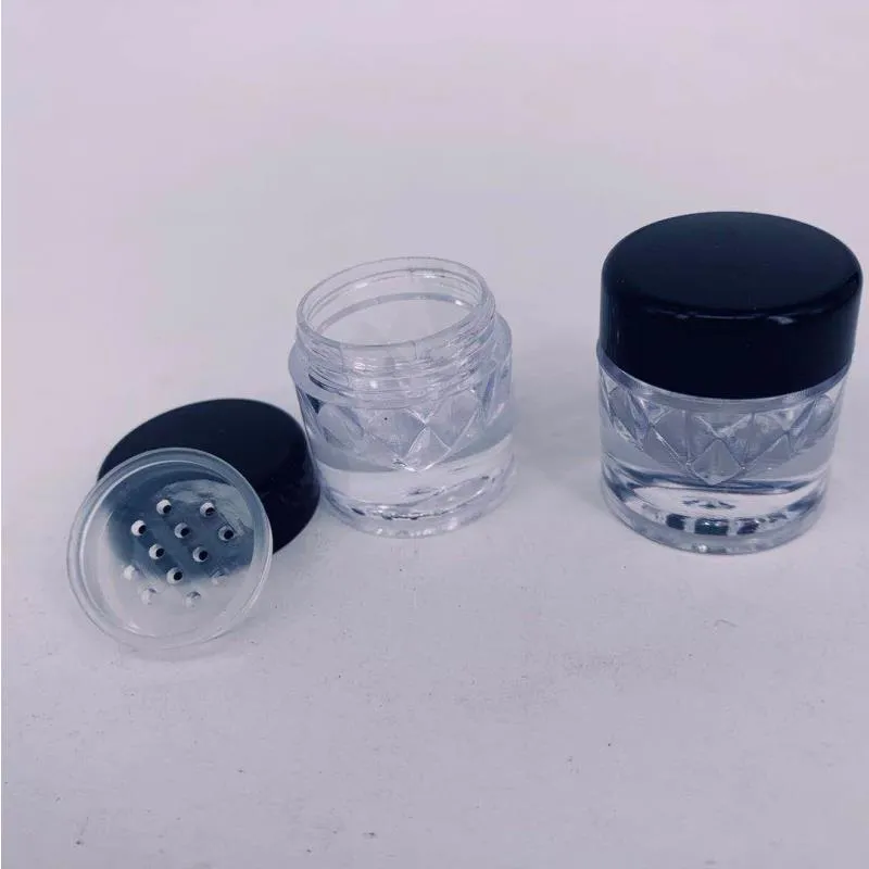 Luxo Mini Forma de Diamante Frasco de Pó Solto Estojo de Pó Vazio - Viagem Cosmético Glitter Sombra de Olho Pó Caixa Potes Garrafas com Peneira Isrr