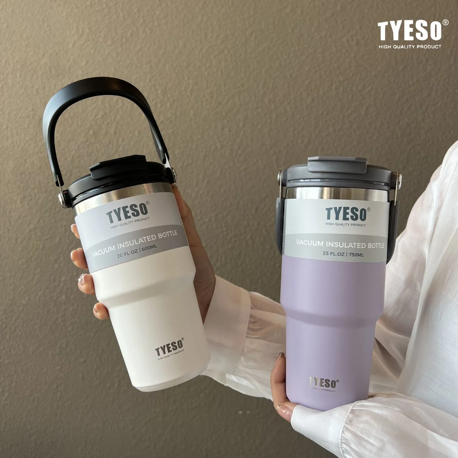 Mugs DoubleLayer Coffee Cup Stainless Steel Thermos Bottle Tumbler Cold And Travel Mug Car Insulated Vacuum Flasks 230815