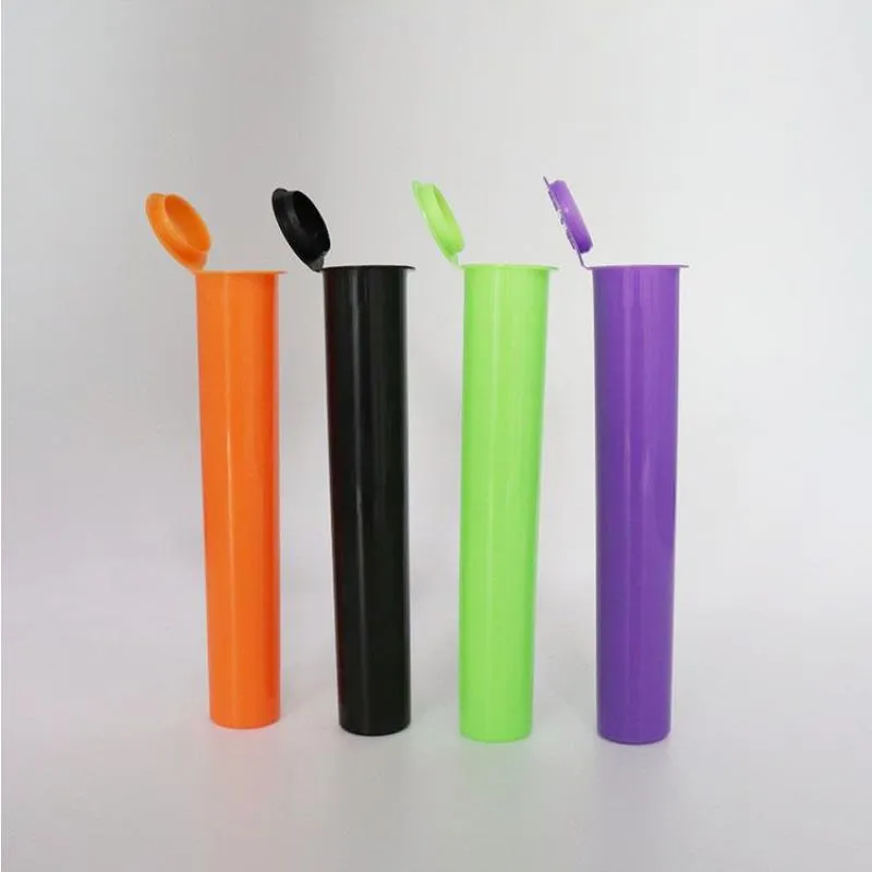 child resistant plastic squeeze plastic pop top lids pre roll packaging joint vial tubes 109*19mm PTT-109 Ruaij