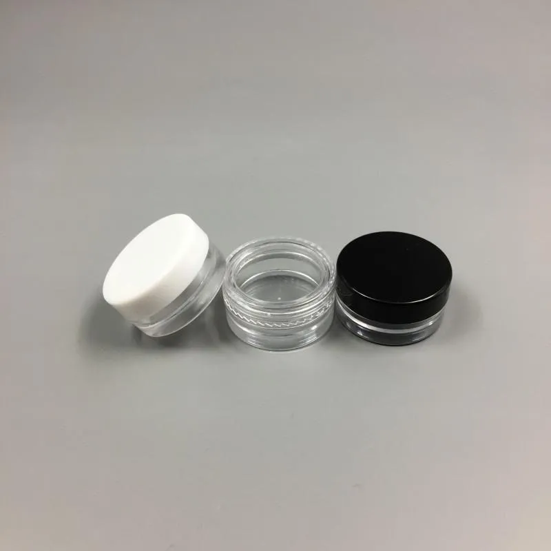 1ML Plastic Clear Empty Jar 1G Cosmetic Mini Pot Acrylic Make-up Eyeshadow Lip Balm Nail Art Piece Container Bottle Travel Sample Size Pgjmo