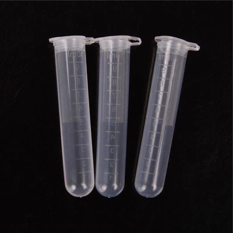 Tubes à centrifuger, tubes à centrifuger micro en polypropylène de 10 ml avec capuchon à pression pour récipient de stockage d'échantillons de laboratoire, sans fuite Puiwq