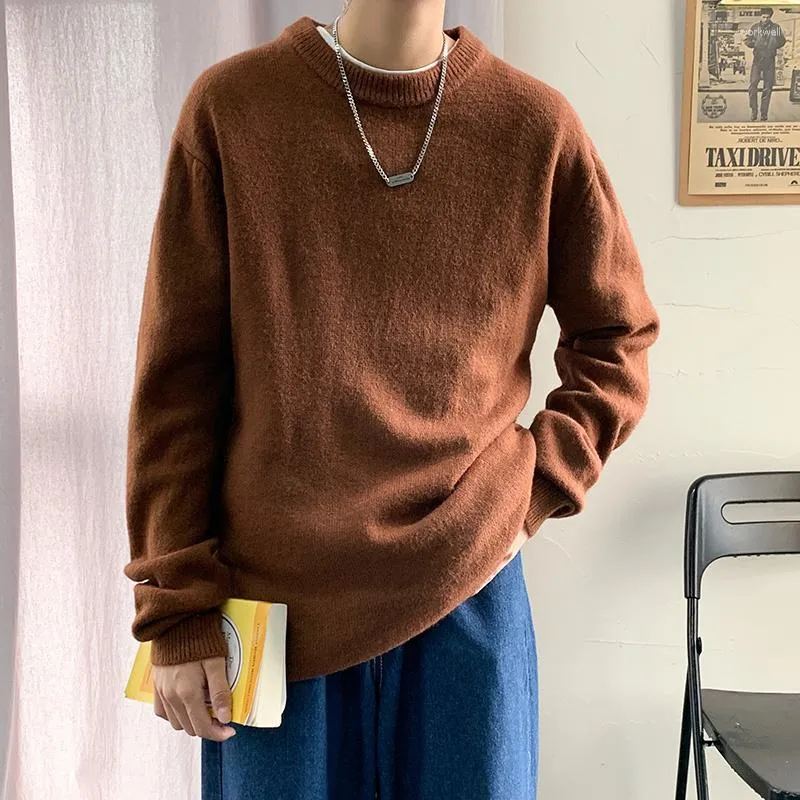 Maglioni maschili mascheri invernali mascheri da maglione invernali mastii caldi a maglia casual a maglia giapponese -abiti da jumper da uomo a maniche lunghe m -1xl