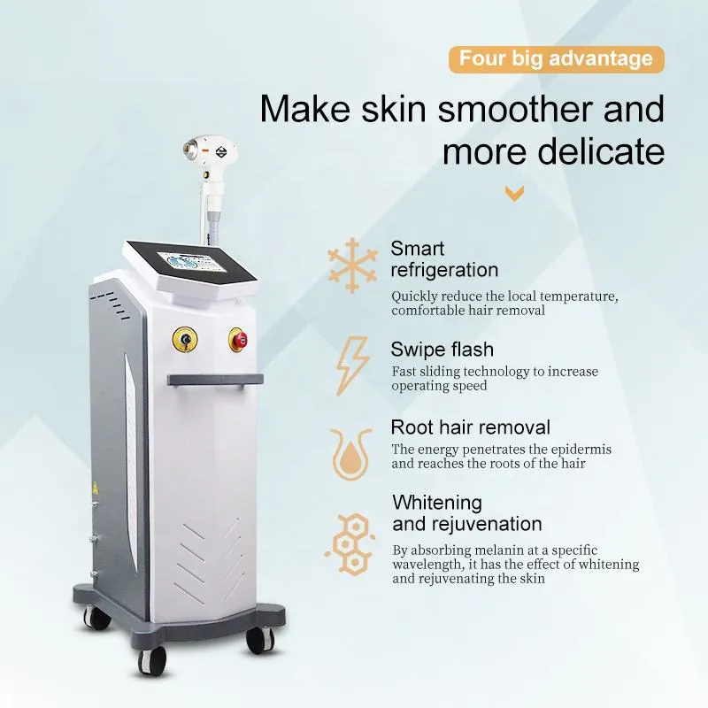 NEW Freezing point 3 Wavelength 808 Diode Laser Hair Removal Machine 755nm 808nm1064nm laser Facial Beauty Salon Equipment for All Kinds Skins Use