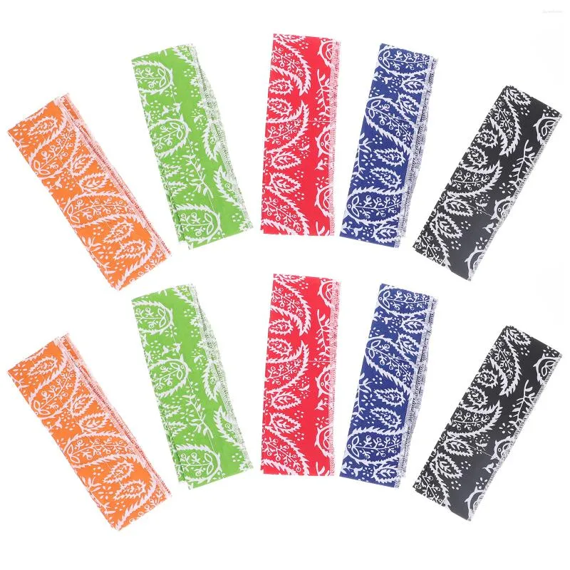 Bandanas 10 st coolt hårband kylhanddukar breddar bärbar pannband sport utomhus halsdukar vatten absorberande harts partiklar missar halsduk