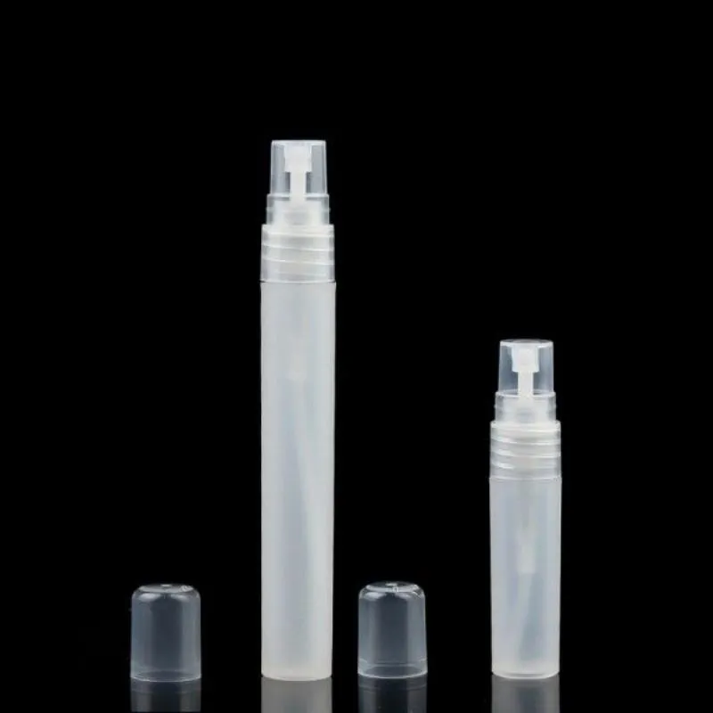 5 ml da 10 ml di atomizzatore in plastica glassata tubo vuoto ridotto di profumo di profumo di profumo matte per viaggi per viaggi 017oz 034oz NBVQM