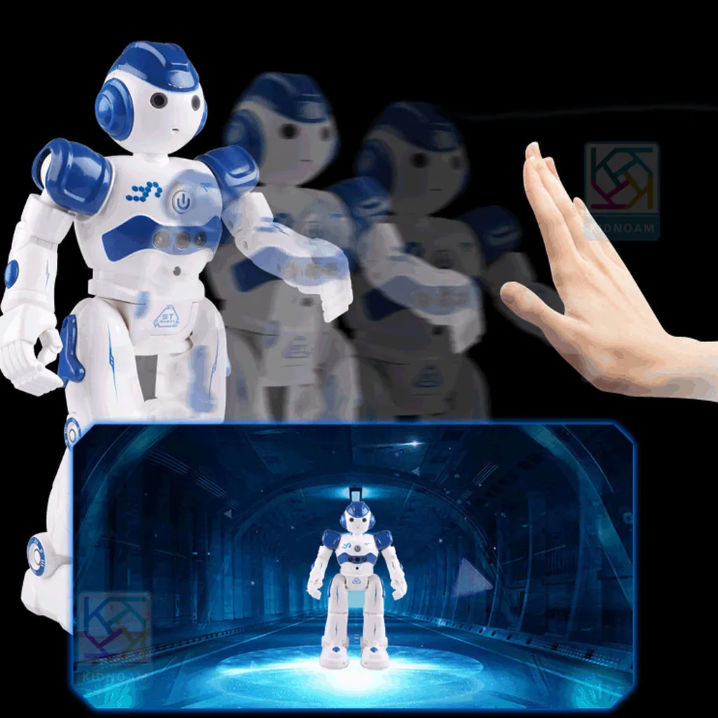 Aircraft Modle Intelligent Robot Multifunctional Charging Moving Remote Control Gesture Music Dancing Boy Toy For Children Gift 230815