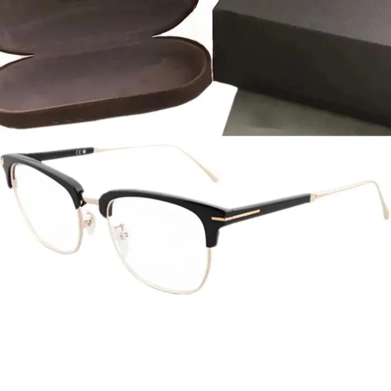 Neue, hervorragende 55T90-Unisex-Brille mit Augenbrauen- und quadratischem Halbrand, importierte, leichte Plank-Titan-Brille 5221145 für Korrektionsbrillen, Fullset-Designbox
