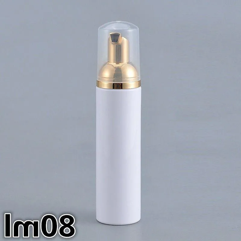 80ML Foam Dispenser Pump Bottles with Gold Pump Top- Plastic Cosmetic Makeup Lotion Storage Container Foaming Foam Soap Dispenser Jar Wbedv