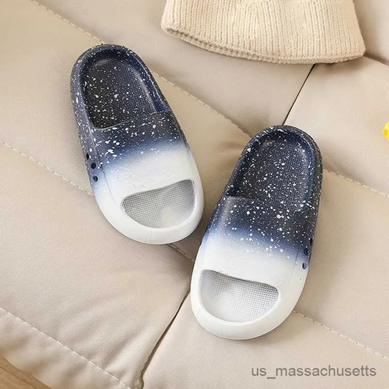 Slipper Fashion Bathroom Slippers Gradient Star Print Non-slip Slides Sandals House Shoes for Baby Boys Girls R230815