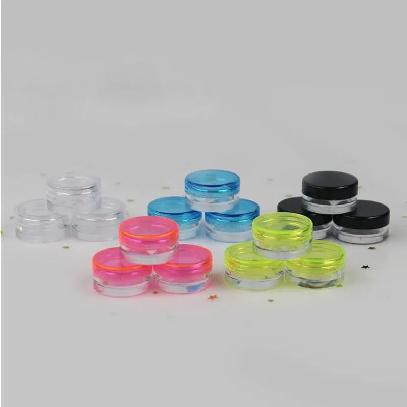 1ml min Probe kosmetische kleine Gläser 1 g Plastikglas mit Deckel SDSLK