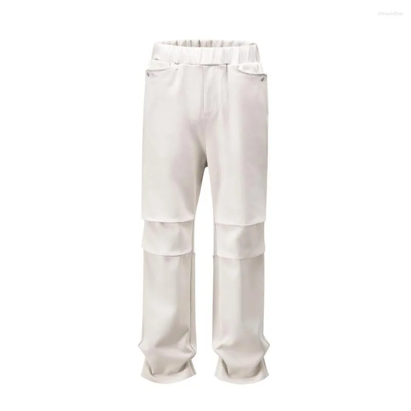 Men's Pants Men Paratrooper Cargo Cotton Solid Sweatpants Elastic Waist Trousers