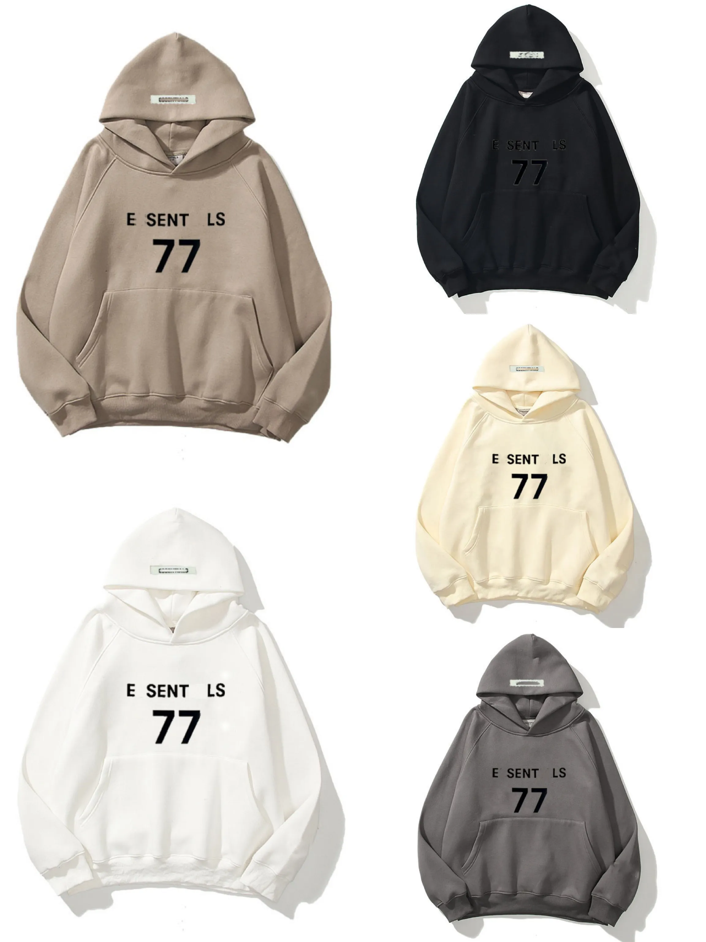 2023 Tasarımcı Sweatshirt Essentail Hoodie İnce Bahar Sonbahar Moda Günlük Sokak Hoodie Erkek Kadın Spor Üstleri Mektup Baskı Uzun Kollu Kapşonlu Sweatshirt