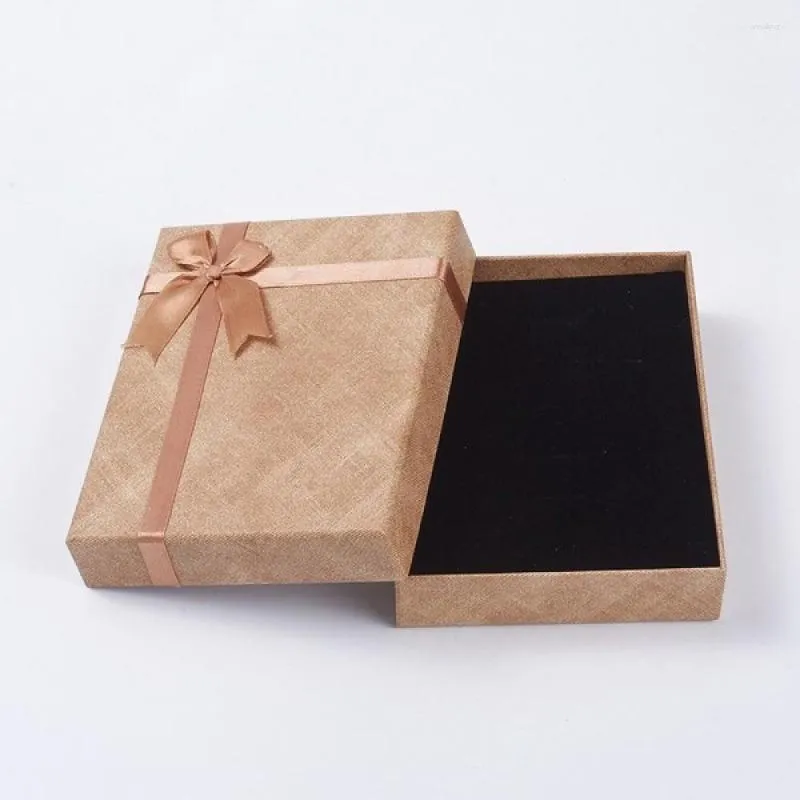 Jewelry Pouches 10pcs 16x12.5x3.6cm Rectangle Cardboard Gifts Boxes Packaging Display Box With Sponge Pad Inside