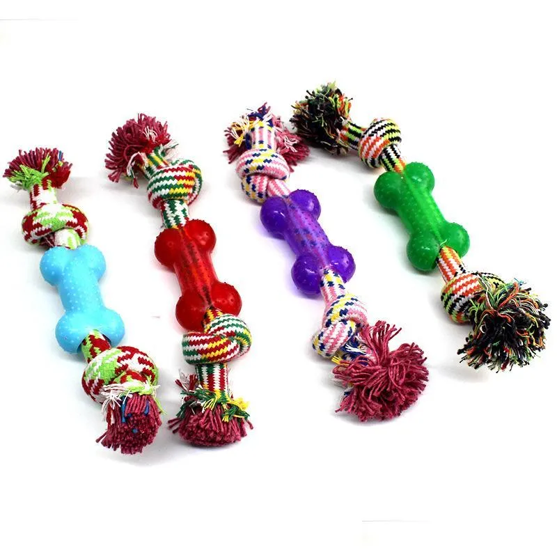 Dog Toys Chews Pet Toy Interactive Tooth Cleaning Large Size Cotton Rope Small Dogs Training For Pets Cat Puppy Chew Drop Delivery Dhh9G