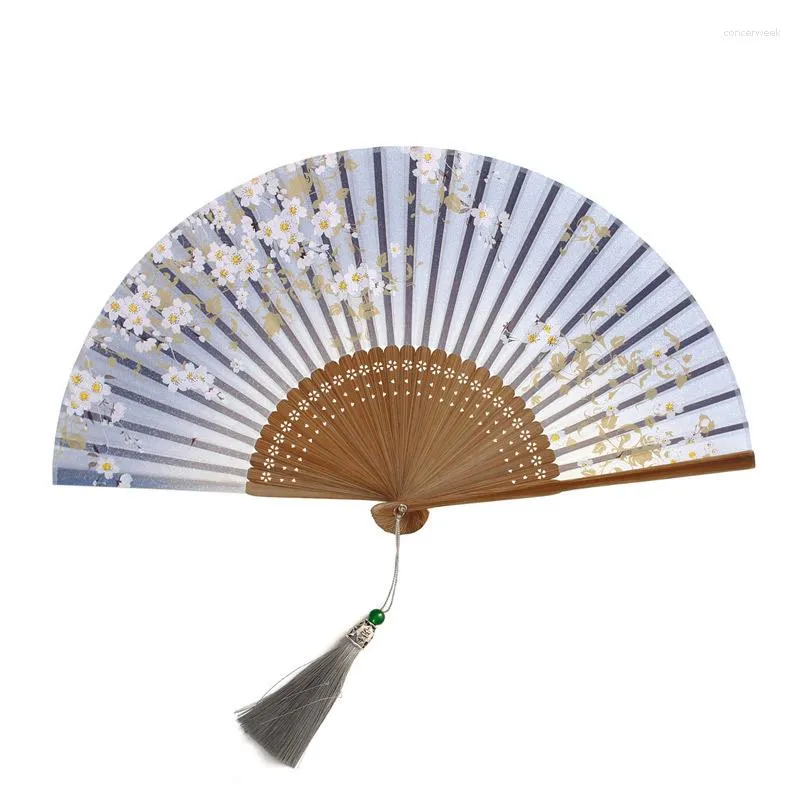 Decoratieve beeldjes Antiquity vouwventilator Chinese klassieke aya zijdehand Prachtige Hanfu kimono matching ventilador dance po rekwisieten abanico