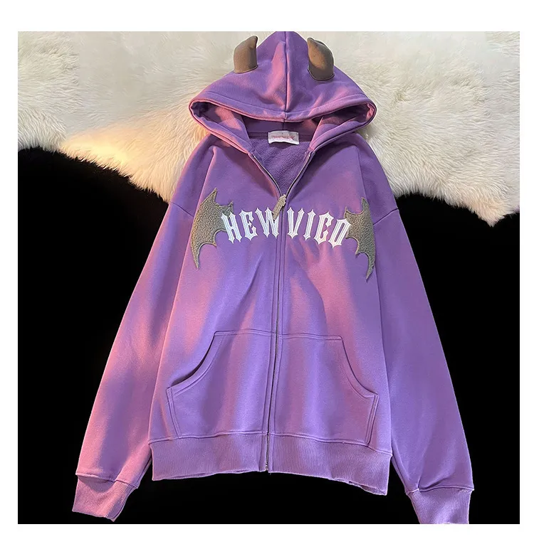 Y2K Spider Print Graphic Hoodies For Men And Women Hip Hop