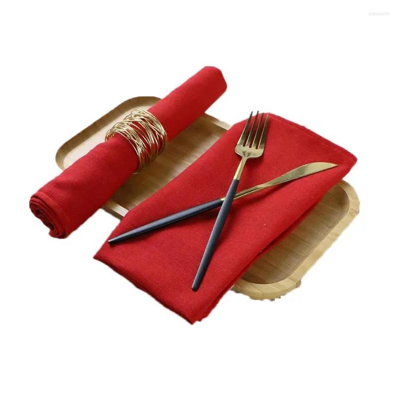 Table Serviette 45x45 cm Set 6 Packtuch -Servietten Platten Polyester Mischungsstoff wiederverwendbar für Küchentücher Esszeit Dekoration